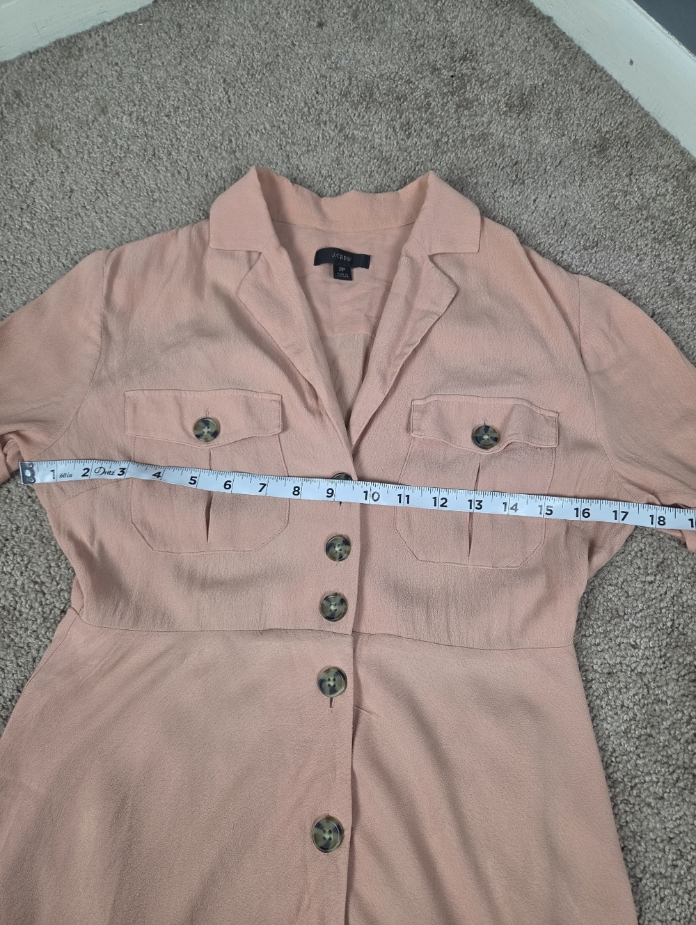 J. Crew Pink Buttoned Shirt Dress - Picture 7 of 12
